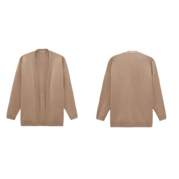 ZARA OPEN CARDIGAN BEIGE | 9598/405 SIZE L - Picture 1 of 2